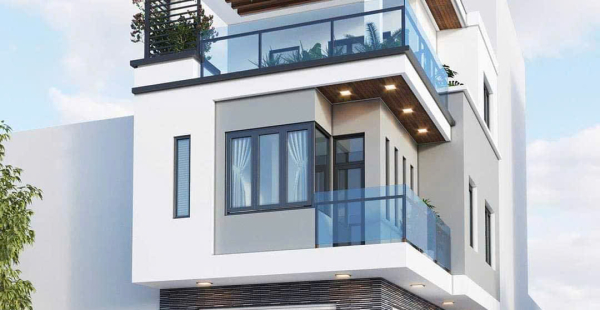 Mẫu nhà mái bằng hiện đại.Dạng villa